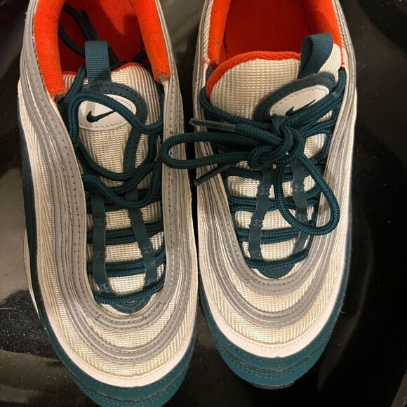 Nike Air Max 97 GS Rainforest/White-Team Orange 921522 300 Size 5.5Y - Picture 1 of 11